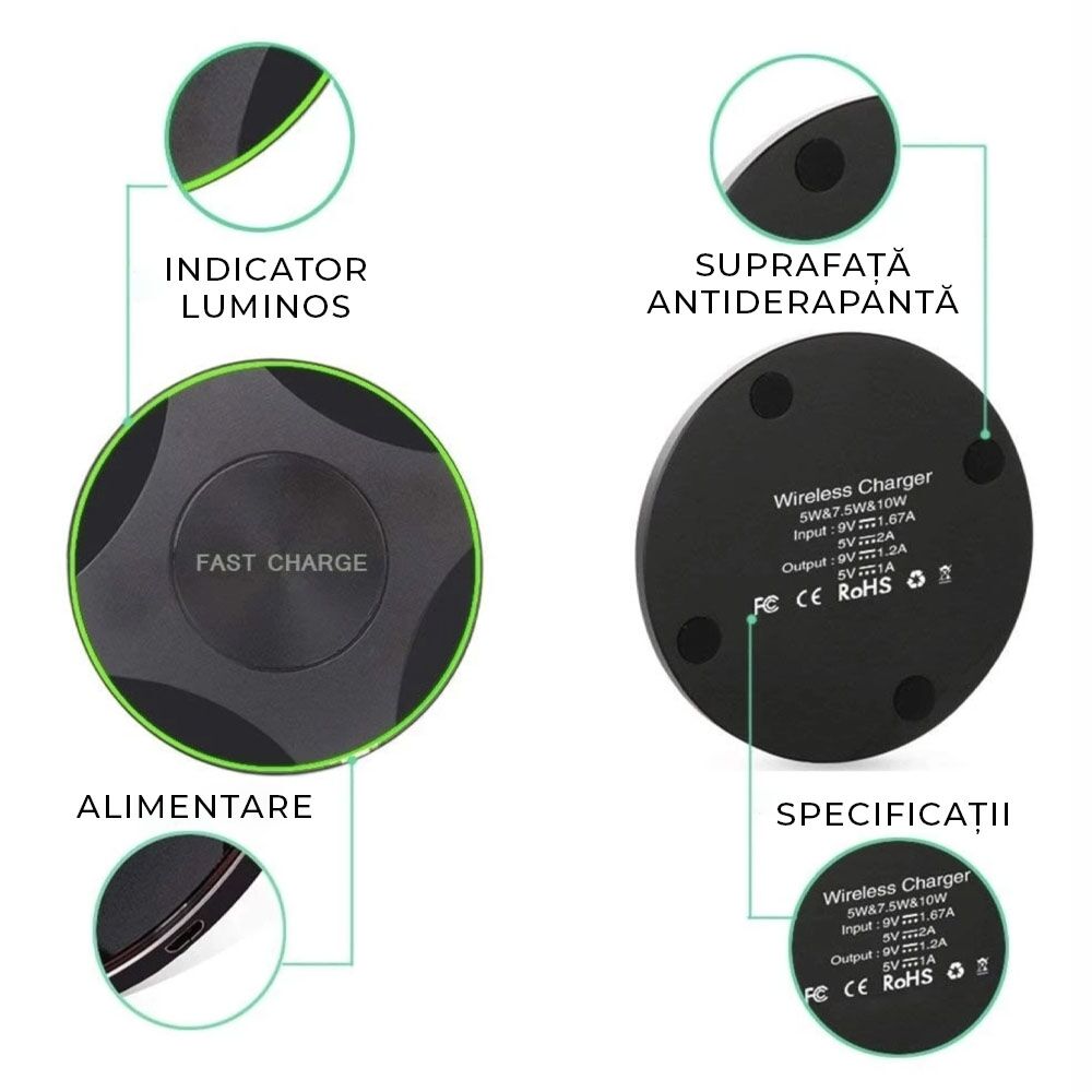 Incarcator wireless Lumaudio Limitless fast charge