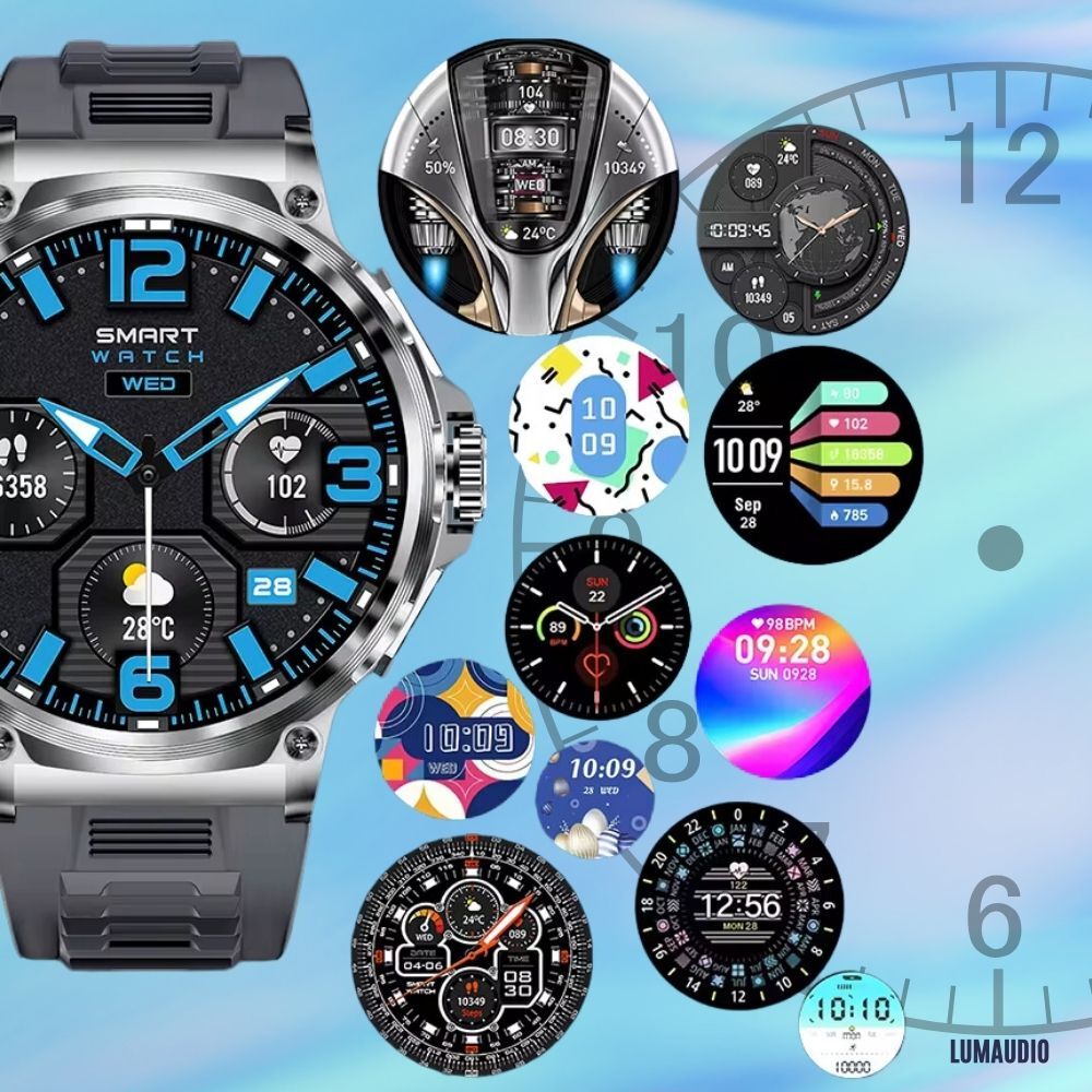 Ceas Smartwatch Bărbați LUMAUDiO ZenTIME, Autonomie 10 Zile, Preluare și inițiere Apeluri, Meniu în Română, 2 Curele