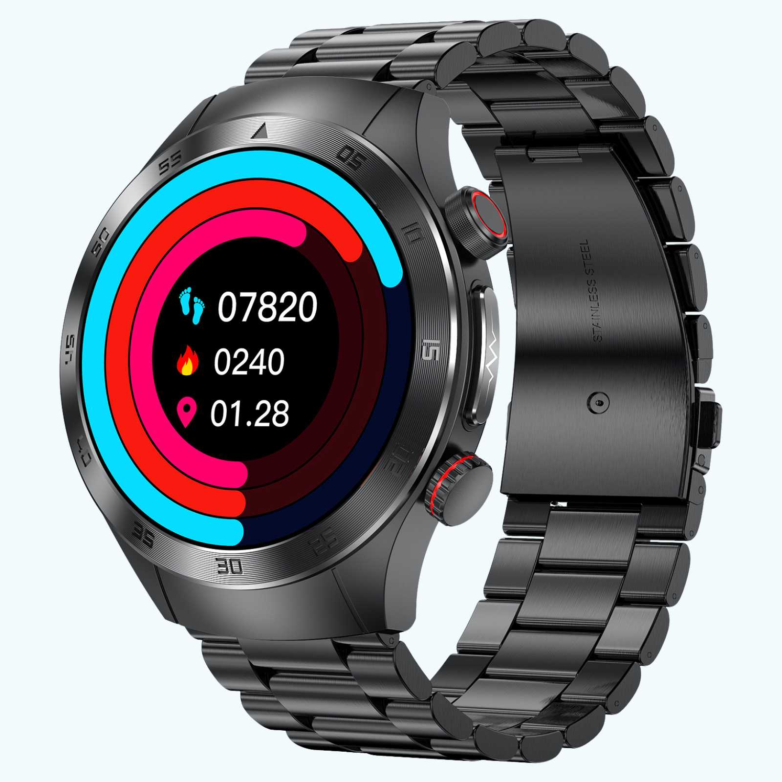 Ceas Smartwatch SANOTRAK Agent cu Monitorizare Avansată a Sănătății și Meniu în Limba Română