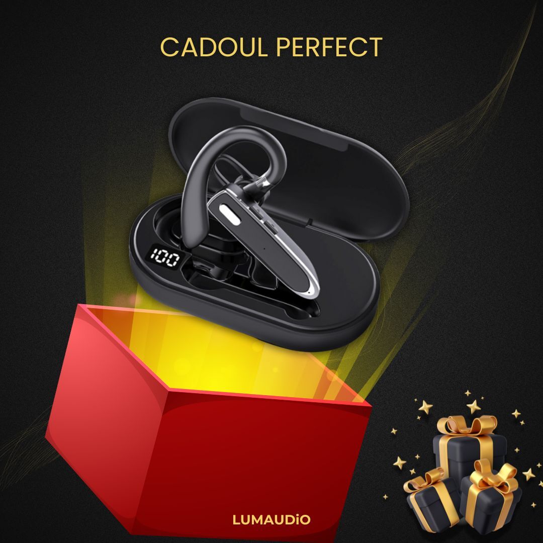 Casca bluetooth LUMAUDiO RING, pentru apeluri handsfree, Compatibilitate Universal