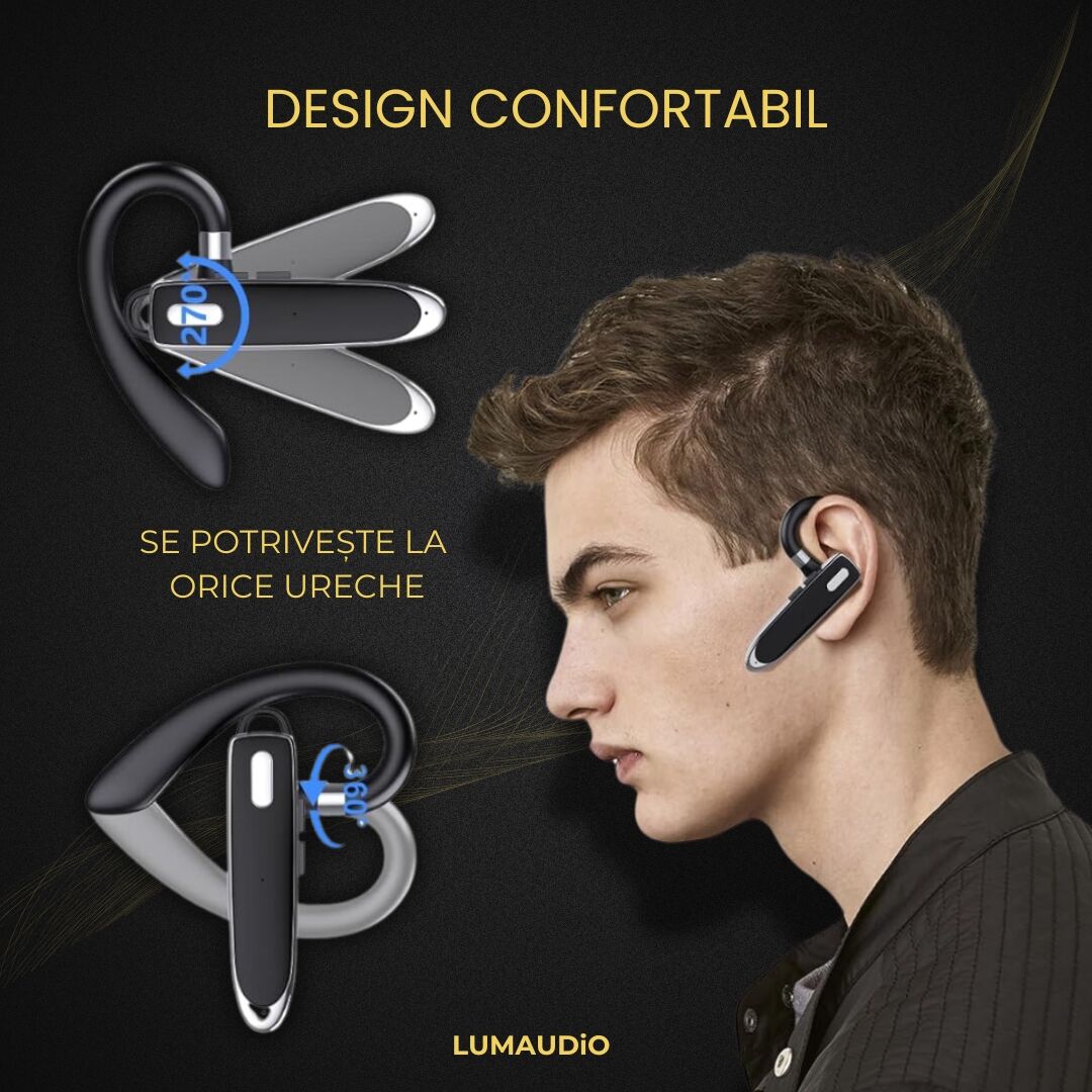 Casca bluetooth LUMAUDiO RING, pentru apeluri handsfree, Compatibilitate Universal