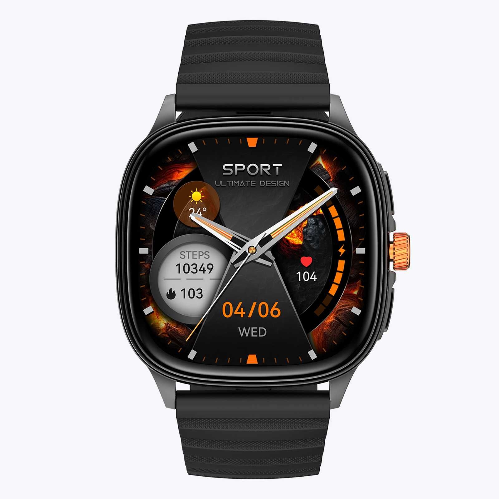Ceas Smartwatch Bărbați LUMAUDiO® Falcon cu Ecran AMOLED 1.73", Apeluri Bluetooth și Notificări Aplicații