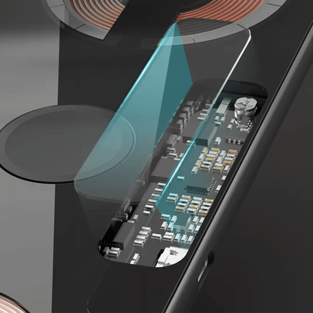 Incarcator Wireless LUMAUDiO® GlassCore, dubla incarcare Fast Charge 15 W, incarcator wireless Samsung, iPhone, Huawei