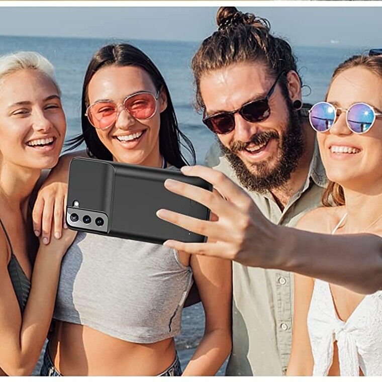 Husă cu baterie externă LUMAUDiO Surge, compatibilă cu Samsung Galaxy S22, material TPU și ABS+PC, capacitate de 4700mAh