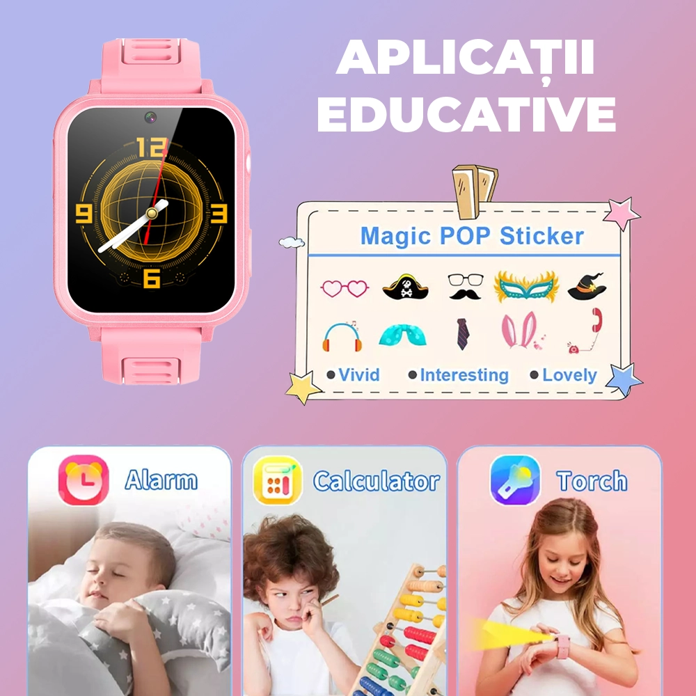Ceas Smartwatch copii LUMAUDiO PilotPlay, Camera, Aplicatii si jocuri educative 6