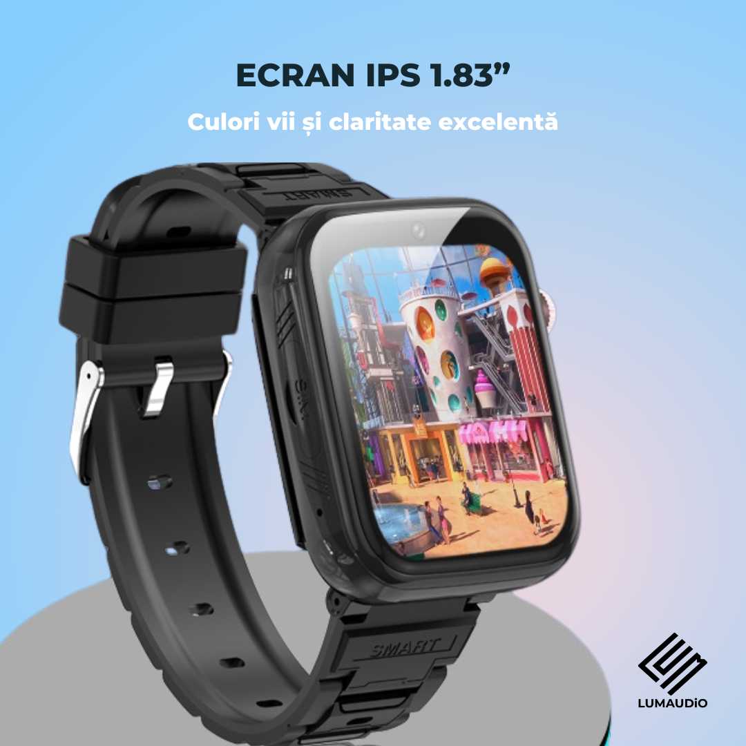Ceas Smartwatch Copii LUMAUDiO® TinyTrail 4G cu GPS și functie spion