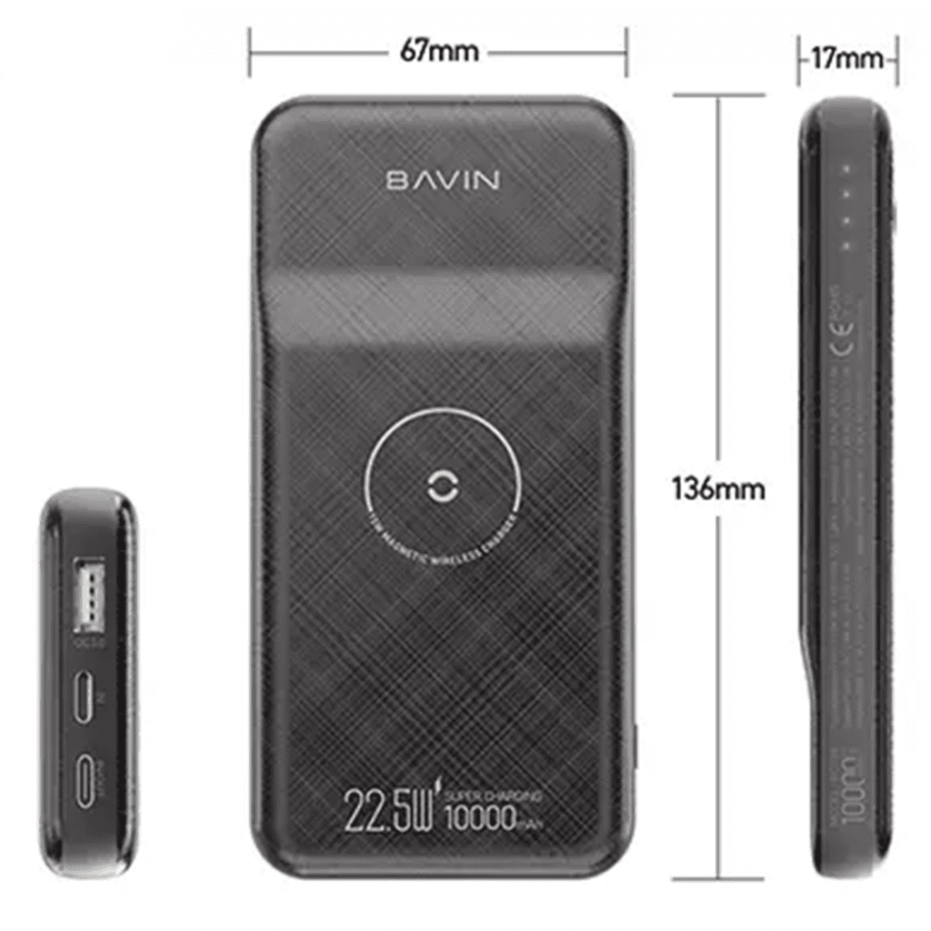 Baterie externa LUMAUDiO Magnetic Power, 10.000 mAh, cu incarcare wireless fast charge 15W, inel magnetic inclus - imagine 4