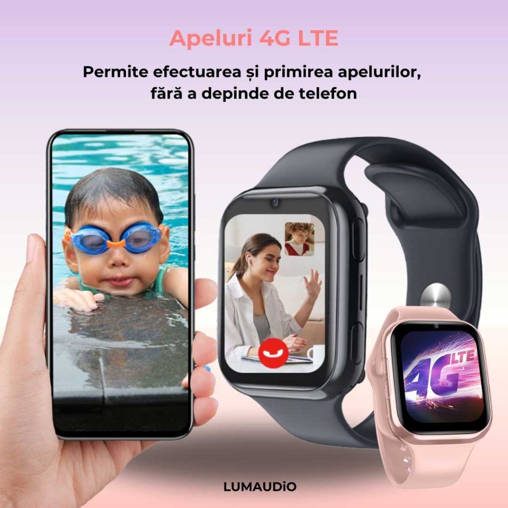 Ceas Smartwatch copii LUMAUDiO® Atlas cu apeluri 4G