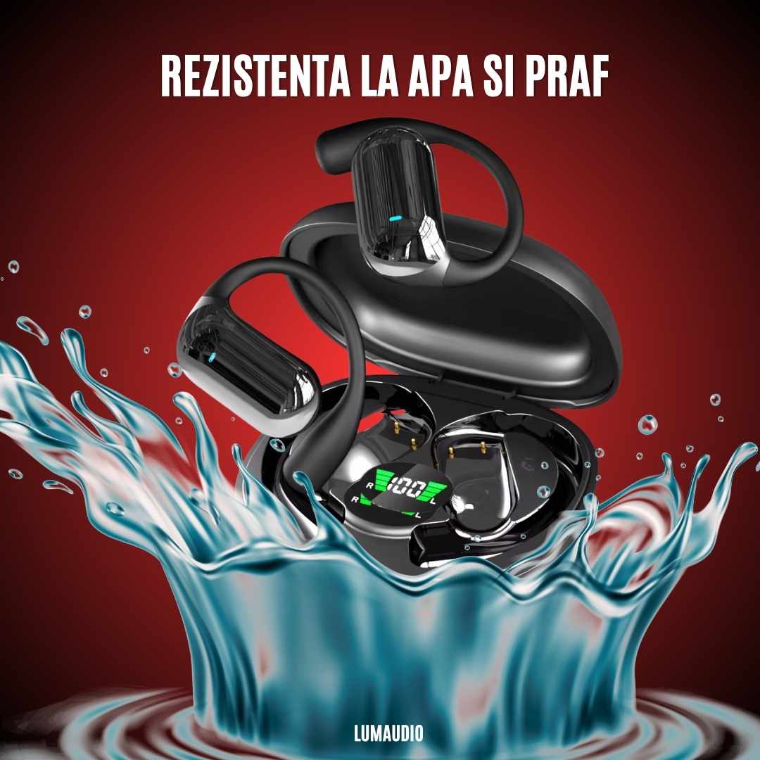 Casti Bluetooth Wireless LUMAUDiO® Escape cu Tehnologie Opean Ear si Bluetooth 5.4